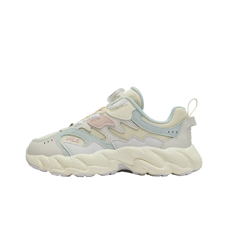 FILA KIDS BOA Kids' Running Shoes Milk White/Rain Mist Gray Unisex-0