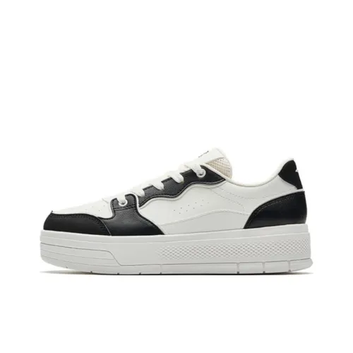 Anta Anti Slip And Wear Resistant Lightweight Low Top Skateboard Shoes Women's White Black