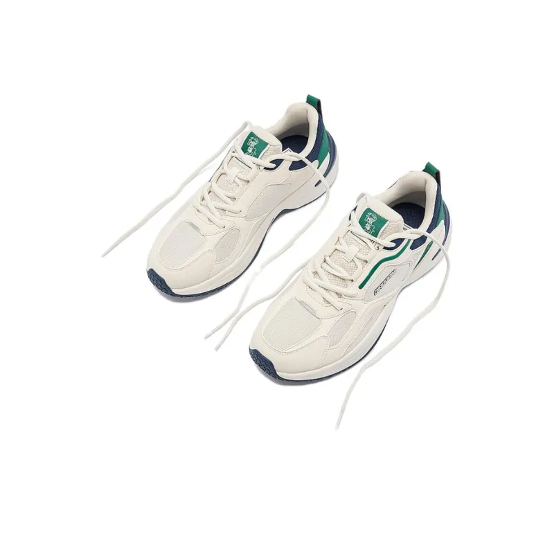 QIAODAN Starry Sea Lite Anti Slip Wear Resistant Low Top Casual Shoes Men's White Blue Green-2