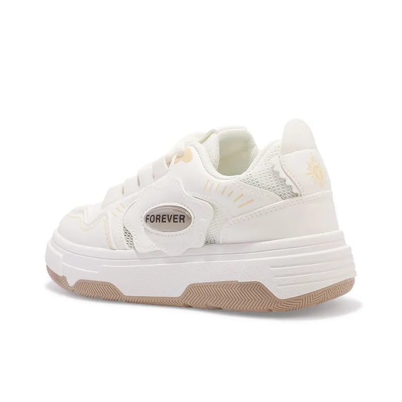 SNXR Anti Slip Wear Resistant Low Top Skateboard Shoes Women's Beige-4