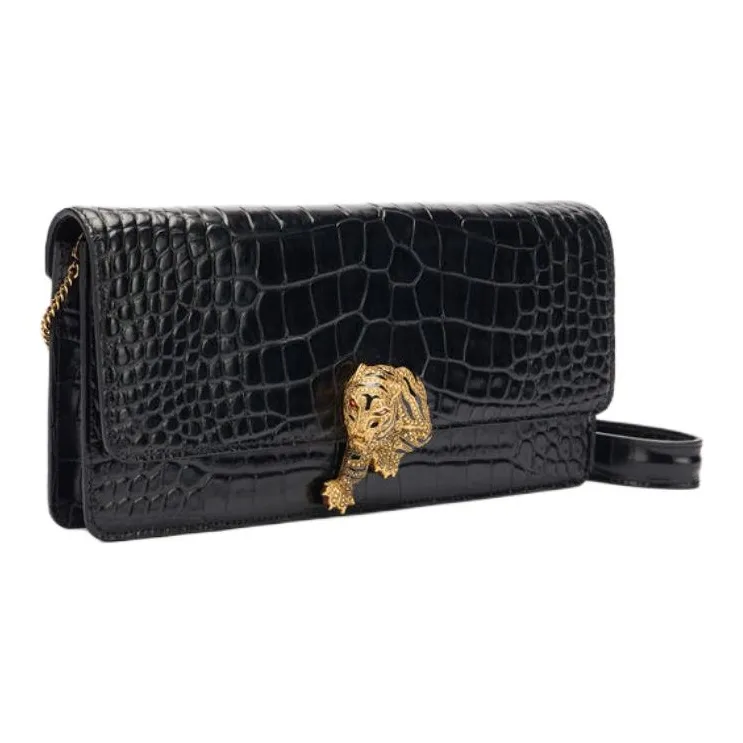 Roberto Cavalli Leather Clutch Women's Black-1