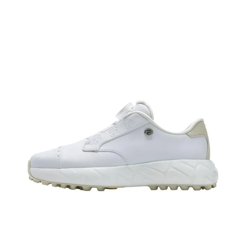 FILA GF DRIVER Anti Slip Wear Resistant Low Top Golf Shoes Women's White-0
