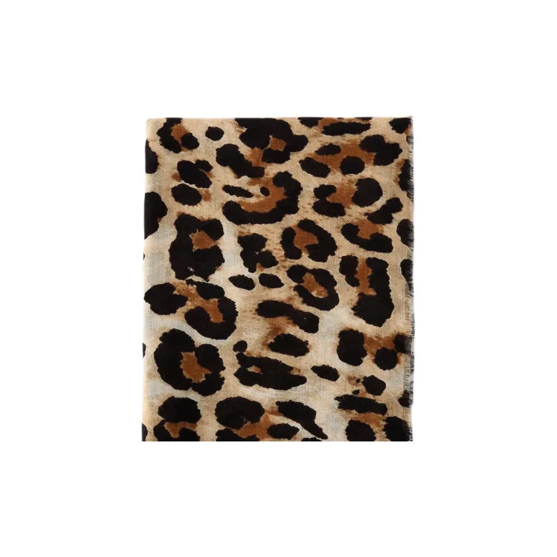 ZARA Acrylic Knit Scarves Women's Leopard Print-1