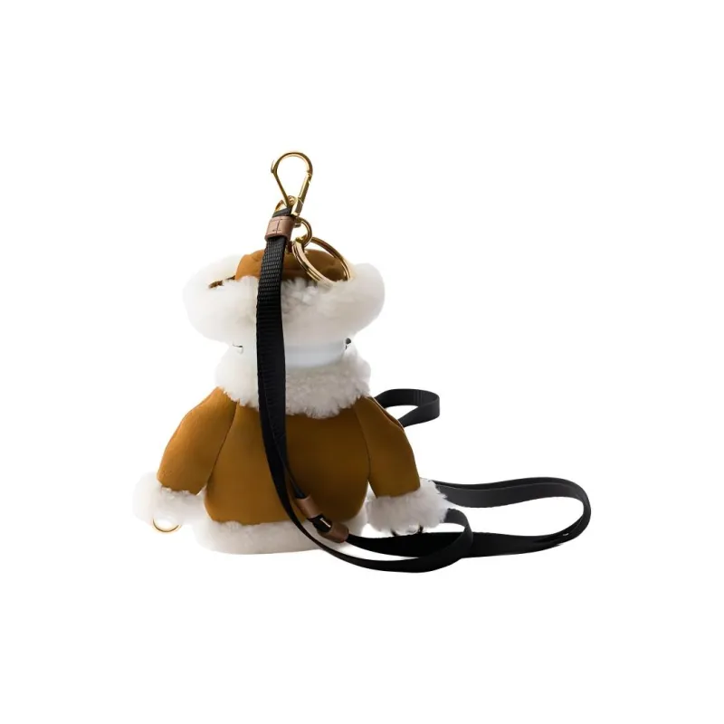 PRADA Leather Pendant Bag Accessories Medium Size Women's Brown-1