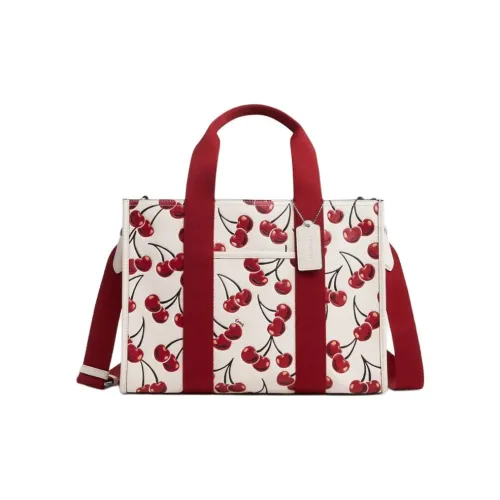 COACH Smith Pebbled Leather Handbag Women's Chalk Multicolor