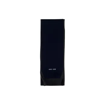 MIU MIU Cashmere Knit Scarves Women's Black