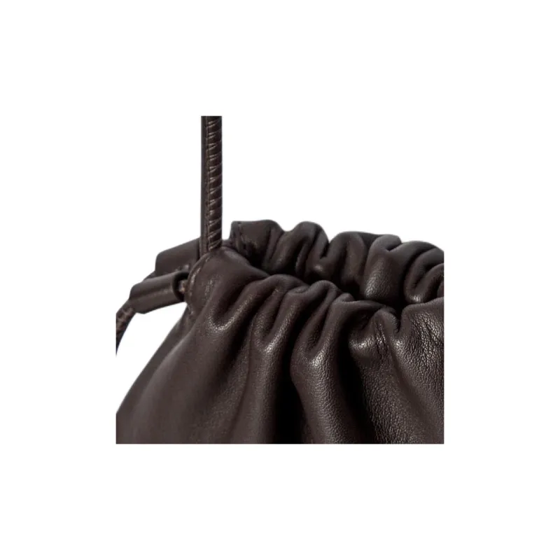 COS Leather Shoulder Bag, Crossbody Bag Trumpets Women's Brown-4