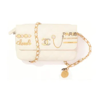 CHANEL 22c Early Spring Sheepskin Handbag Regular Women's White