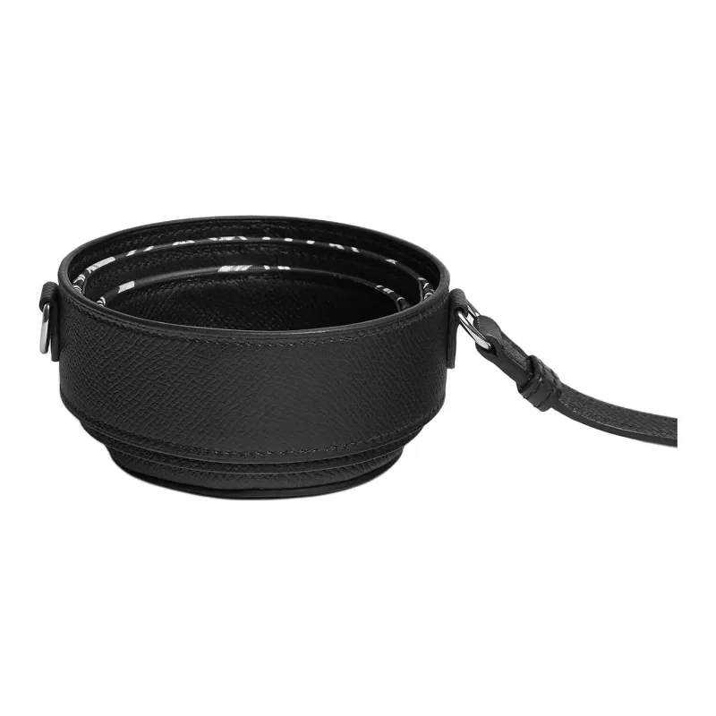 HERMES AVECSOIE IN THE POCKET Epsom Leather Water Cup Set Shoulder Bag Crossbody Bag Women's Black/Gray-3