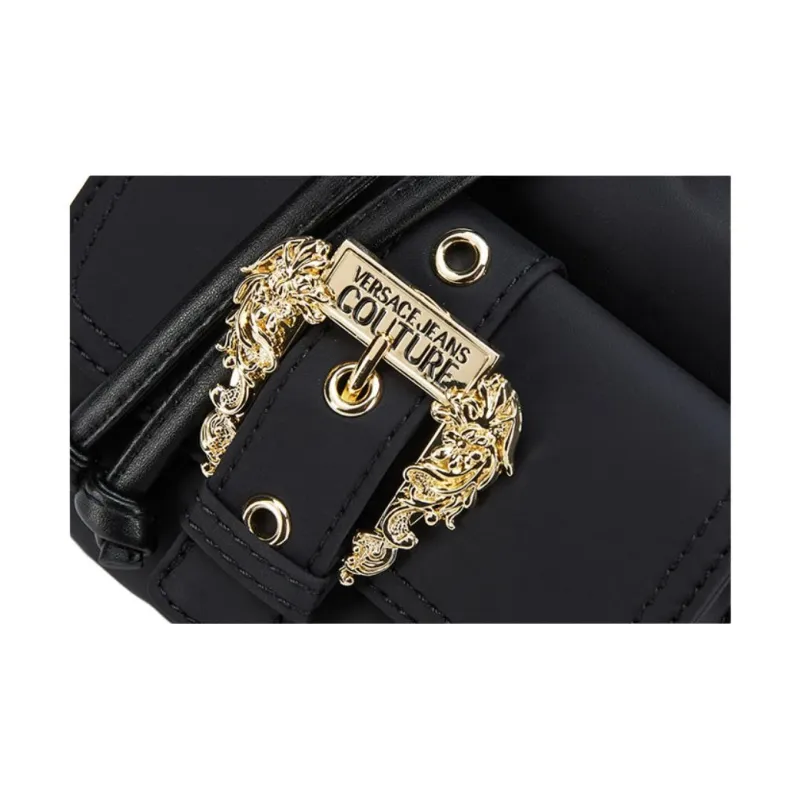 FANSIZHE Jeans Couture Fabric Shoulder Bag Women's Black-4