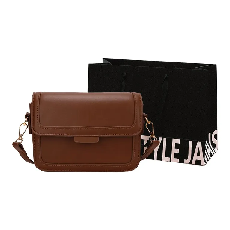 Cwatcun PU Shoulder Bag Crossbody Bag Women's Brown/Black/Khaki-6