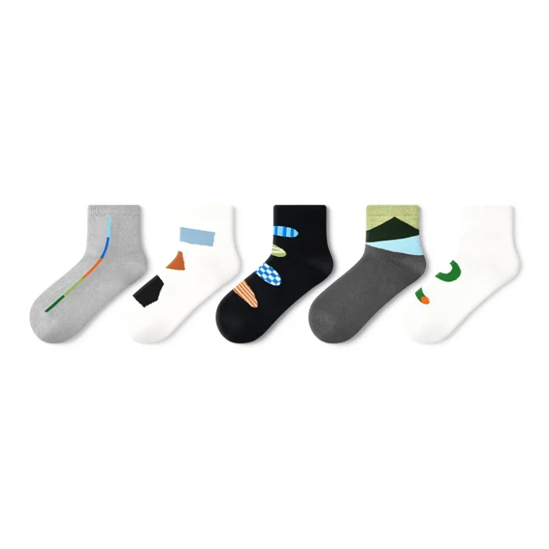 Primeet Mid Calf Socks Men's 5 Pack-0