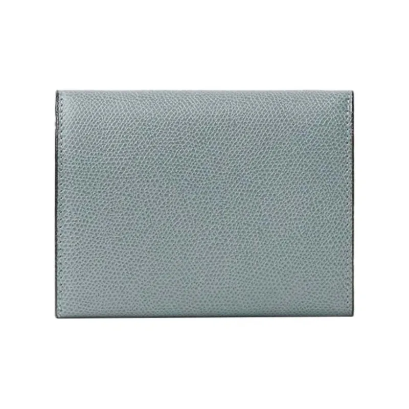Valextra Iside Calfskin Wallet Unisex Smolder Blue-2