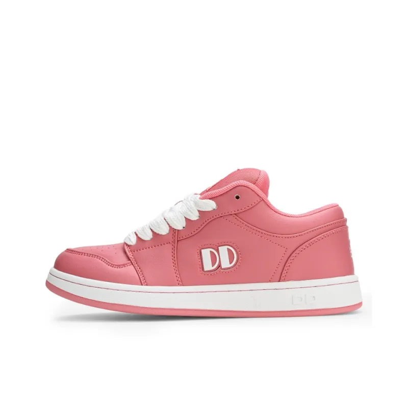GLO BULL Skateboard Shoes Unisex Low Top Pink White-0