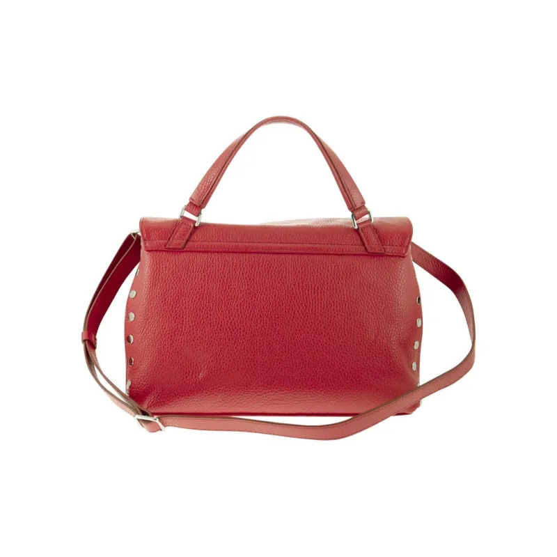 Zanellato Postina Calfskin Shoulder Bag Crossbody Bag Handbag Small Size Women's Tea Flower Red-1