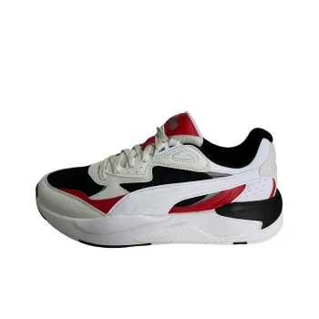PUMA X Ray 2 Cushioned Slip Resistant Low Top Casual Shoes Unisex Black White Red