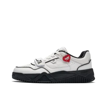 Kappa Back to Back Anti Slip Wear Resistant Low Top Skateboard Shoes Men's White Black