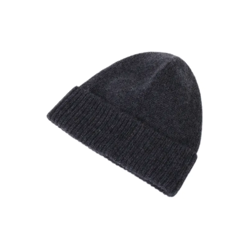 COS Cashmere Beanies Unisex Charcoal Black-1