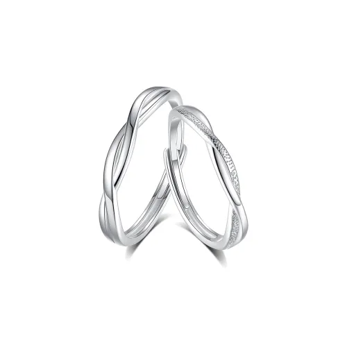 Modern Miracle 999 Fine Silver Ring Pair Unisex