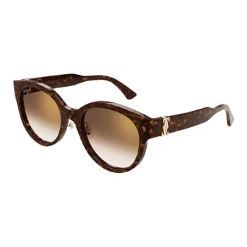 Cartier Tortoise shell Cat eye Frame Sunglasses