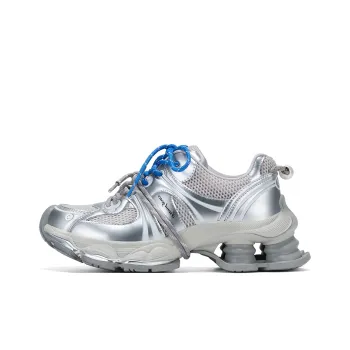 GG CC Chunky Sneakers Women's Low Top Silver
