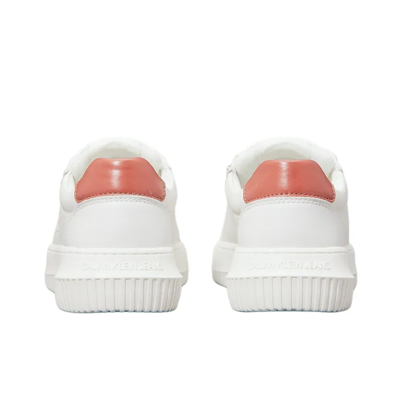 CKJ CALVIN KLEIN JEANS Low-Top Skateboard Shoes Women's White Red-3