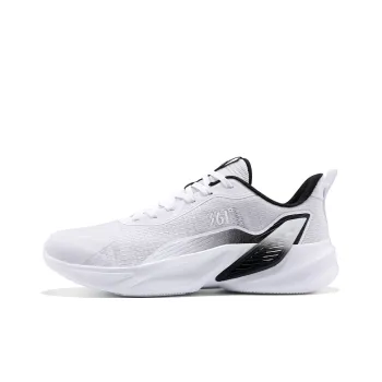 361° Cushioning Anti Slip And Wear Resistant Low Top Casual Training Running Shoes Men's White Black