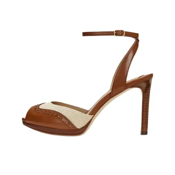 LAUREN RALPH LAUREN Kyla Slim Heel High Heels 8cm Women's Brown