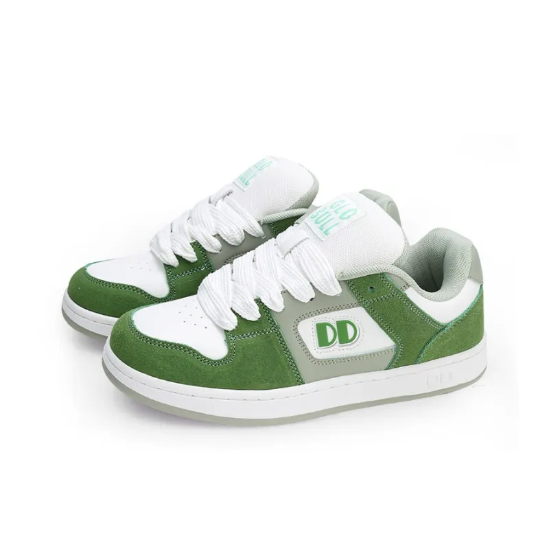 GLO BULL Skateboard Shoes Unisex Low Top White-2
