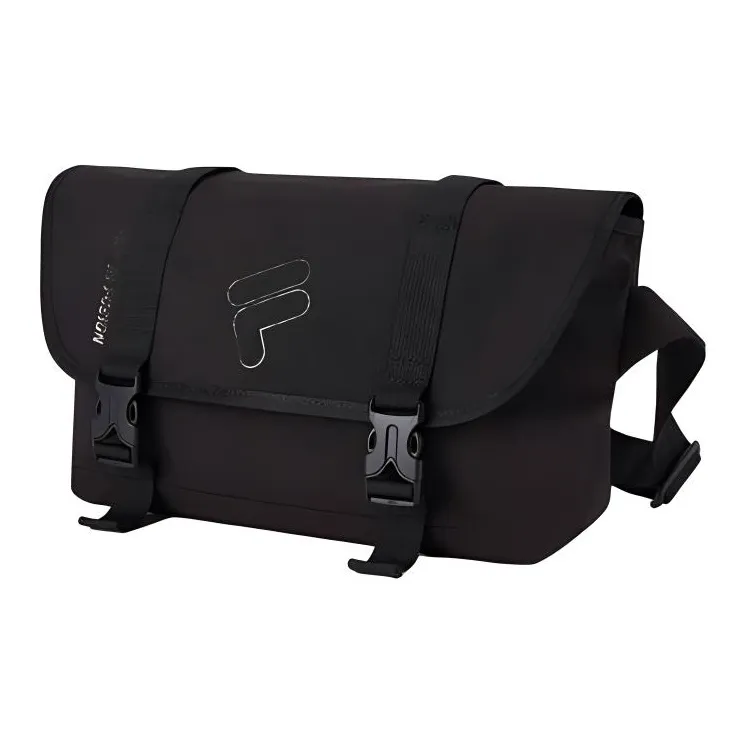 FILA FUSION Fabric Messenger Bag, Shoulder Bag, Crossbody Bag Extra Small Unisex Black-1