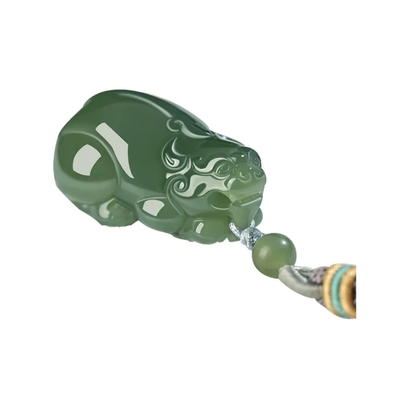KUNYUYAO Hetian Jade Pendants Green Jade Unisex-15
