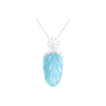 Clear Snow Ice Glutinous Necklaces Unisex