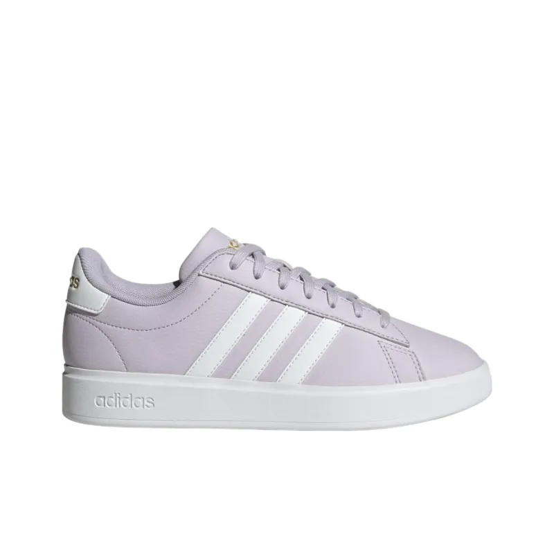 Adidas Grand Court Silver Dawn Cloud White Gold Metallic Women's-1
