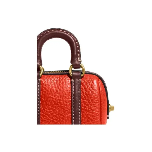 COACH Leather Bag Accessory Mini Women's Red-2