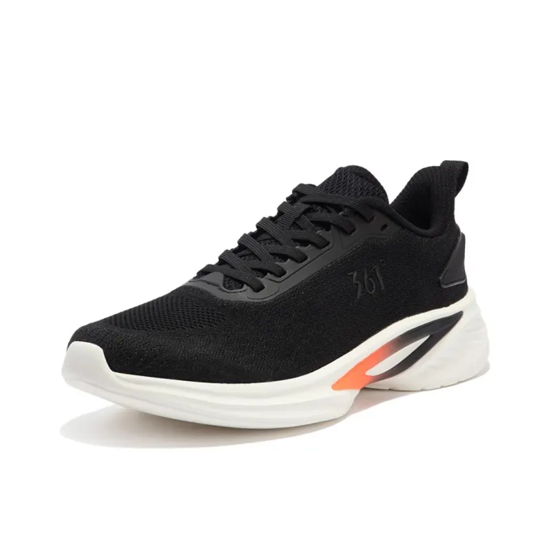 361° Anti Slip Wear Resistant Low Top Running Shoes Men's Black-8