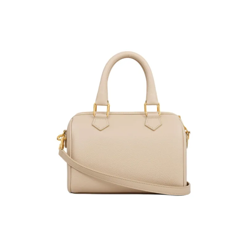 CELINE Calfskin Boston Bag Shoulder Bag Crossbody Bag Handbag Small Size Women's Natural-2