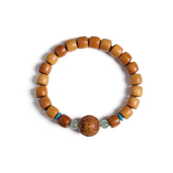 The Years Are Quiet Golden Sandalwood Wooden Bracelets Unisex