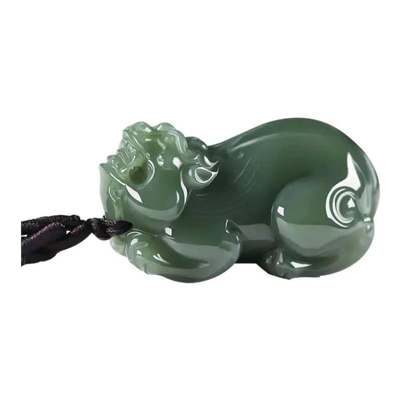 KUNYUYAO Hetian Jade Pendants Green Jade Unisex-0
