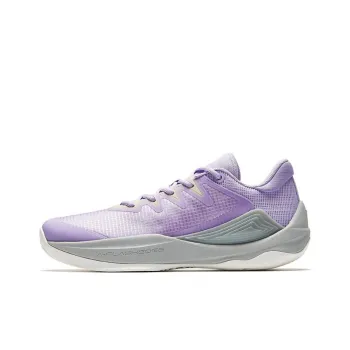 Anta Slip Resistant Breathable Height Increasing Low Top Basketball Shoes Men's Purple