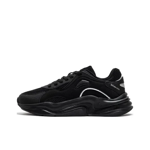 361° Non slip Wear resistant Shock Absorption Low Top Casual Shoes Men's Obsidian Black