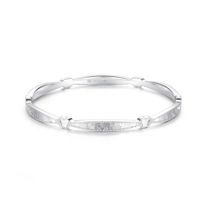 IDEAL 999 Fine Silver Bangles Women's-0
