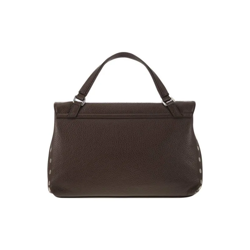 Zanellato Postina Calfskin Shoulder Bag, Crossbody Bag, Handbag Trumpets Women's Brown-3