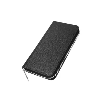 DOSRFINI Microfiber Synthetic Leather Clutches Wallets Unisex Black/Navy Blue/Coffee