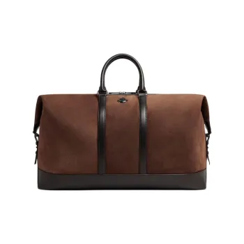 Moncler Tech Cow Leather Travel Bag Men's Brown