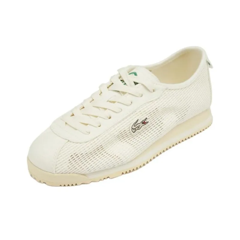 LACOSTE Abrasion Resistant Low Top Casual Shoes Women's Ecru-1