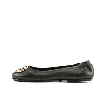 TORY BURCH Minnie Travel Ballet Flats Perfect Black Gold Women's