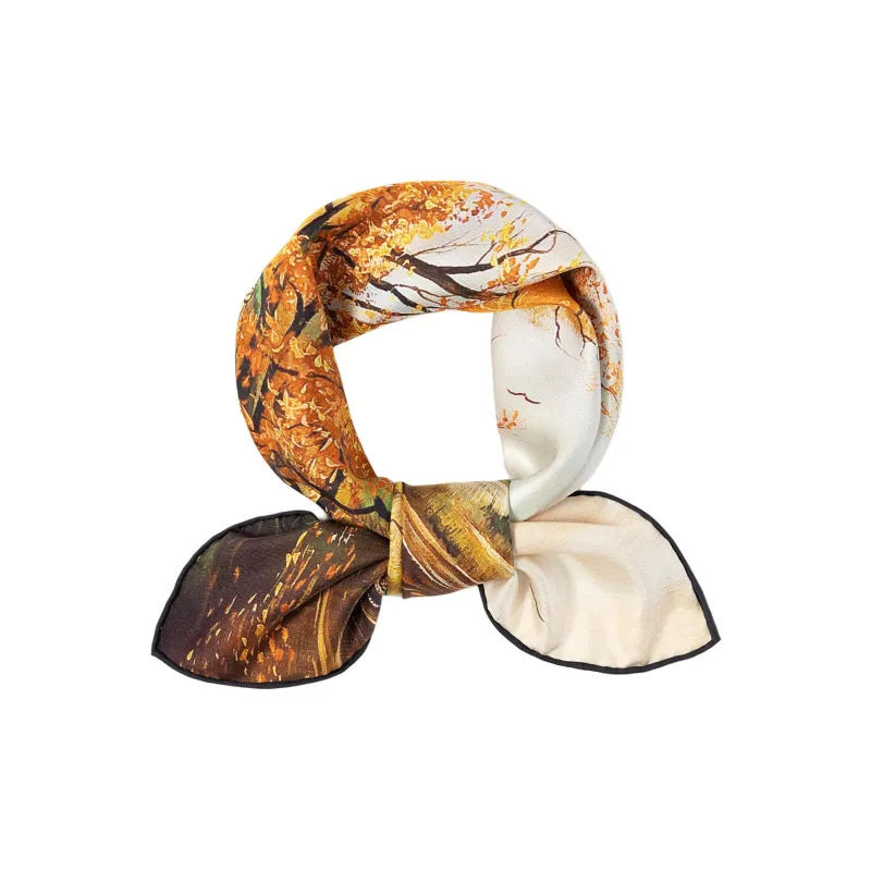 Shanghai Story 100% Mulberry Silk Scarves Women's Fragrant Tea Elegance, Gift Box Set-26
