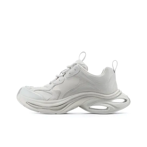 GG CC Flame Anti Slip Wear Resistant Low Top Casual Chunky Sneakers Women's Light Gray