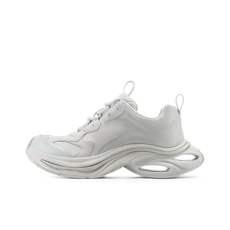 GG CC Flame Anti Slip Wear Resistant Low Top Casual Chunky Sneakers Women's Light Gray-0