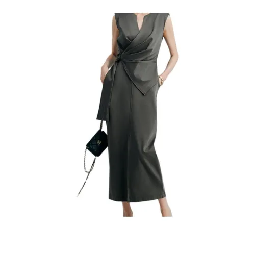 SHUXI Casual Long Skirt Women's Mud Plaster